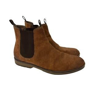 Clarks Chelsea Boots Mens Size 12 M Brown Suede Pull On Casual Leather